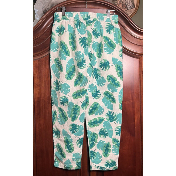 J. Crew Linen Pull On Drawstring Ankle Crop Pants Womens Size 6 Tropical $69 NEW - Picture 15 of 16